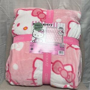 Hello Kitty Pink and White Daisy Blanket
